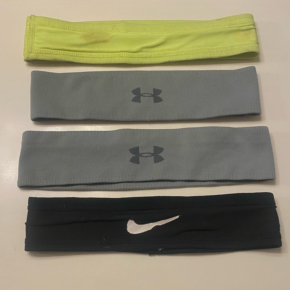Under Armour and Nike Headbands